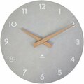 Clock King 30 x 30 cm Walnut Wood Wall Clock Silver Grey CL3312722